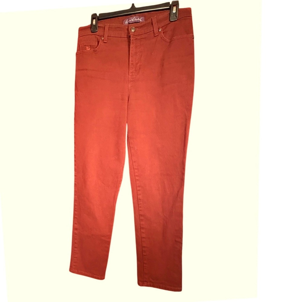 Gloria Vanderbilt Amanda Jeans Womens 8 Red Good High Rise Tapered GVB2692-VWE